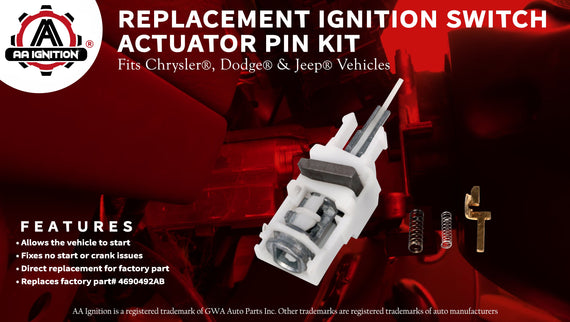 Ignition Switch Actuator Pin - Replaces# 4690492AB - Fits Jeep, Dodge – GWA  Auto Parts
