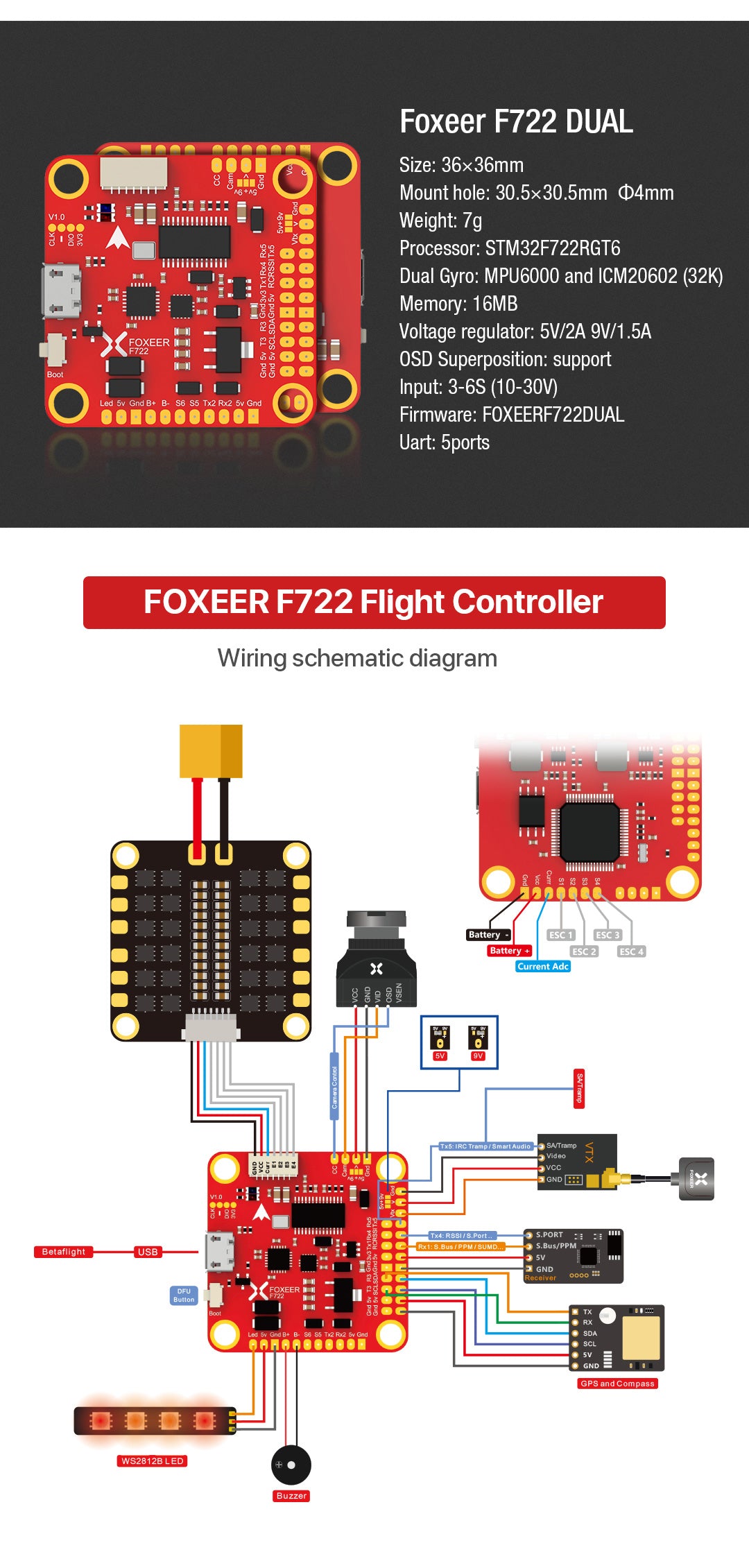 Foxeer F722 Dual Flight Controller