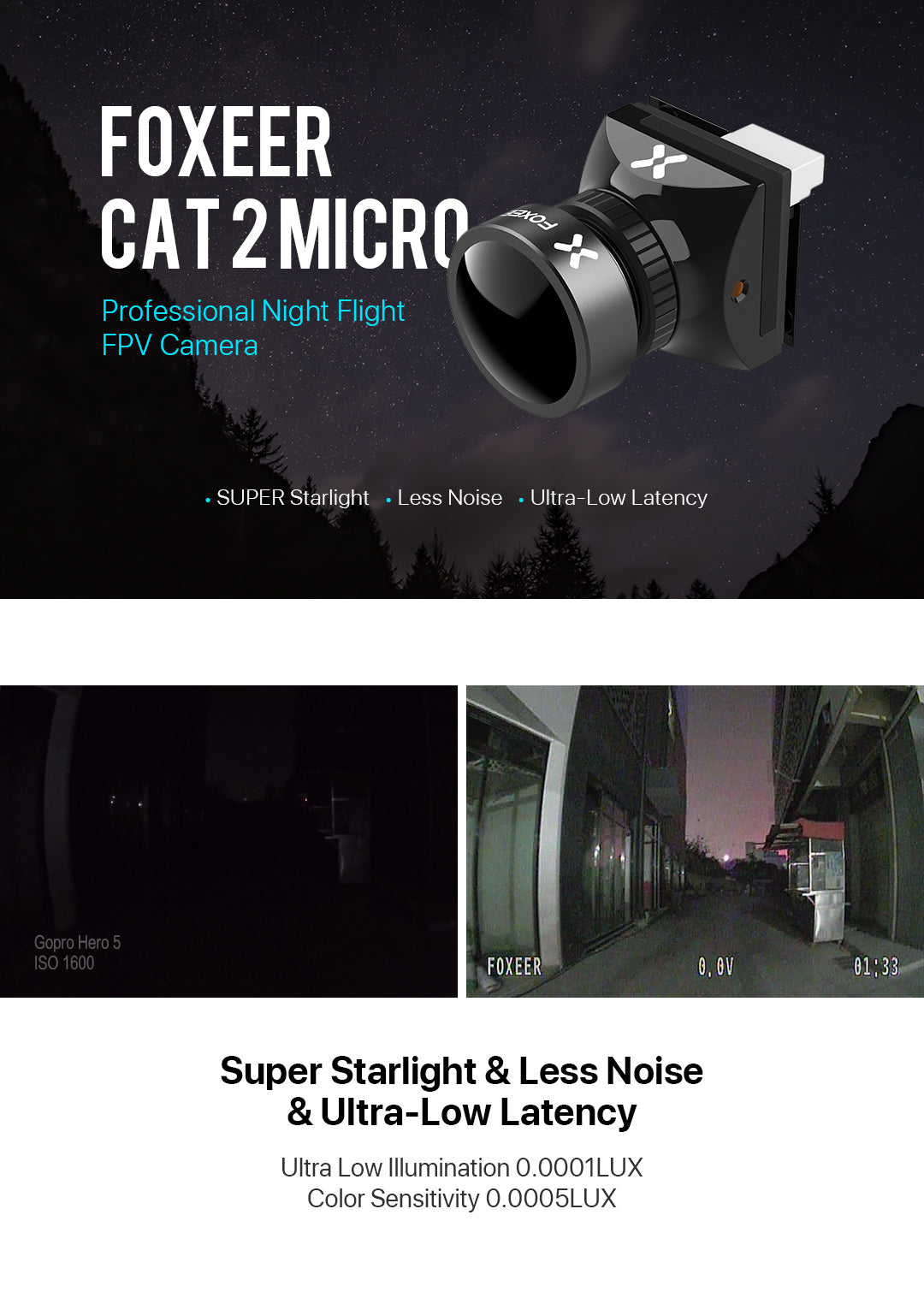 Foxeer Cat 2 Mini Super Starlight FPV Camera