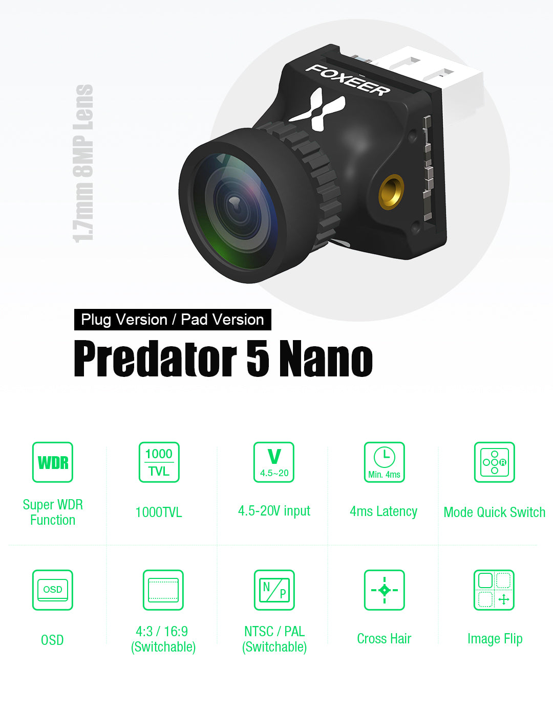 Foxeer Predator V5 Nano FPV Camera