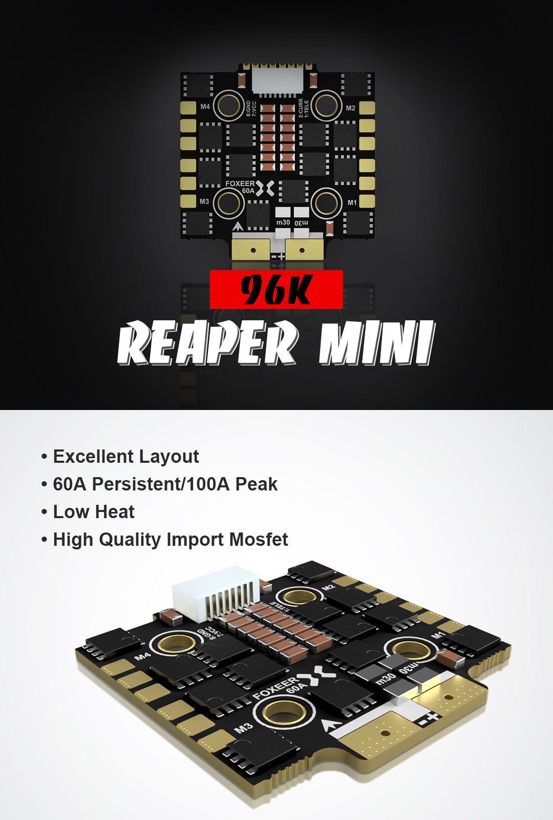 Foxeer Reaper 60A 4in1 96K ESC