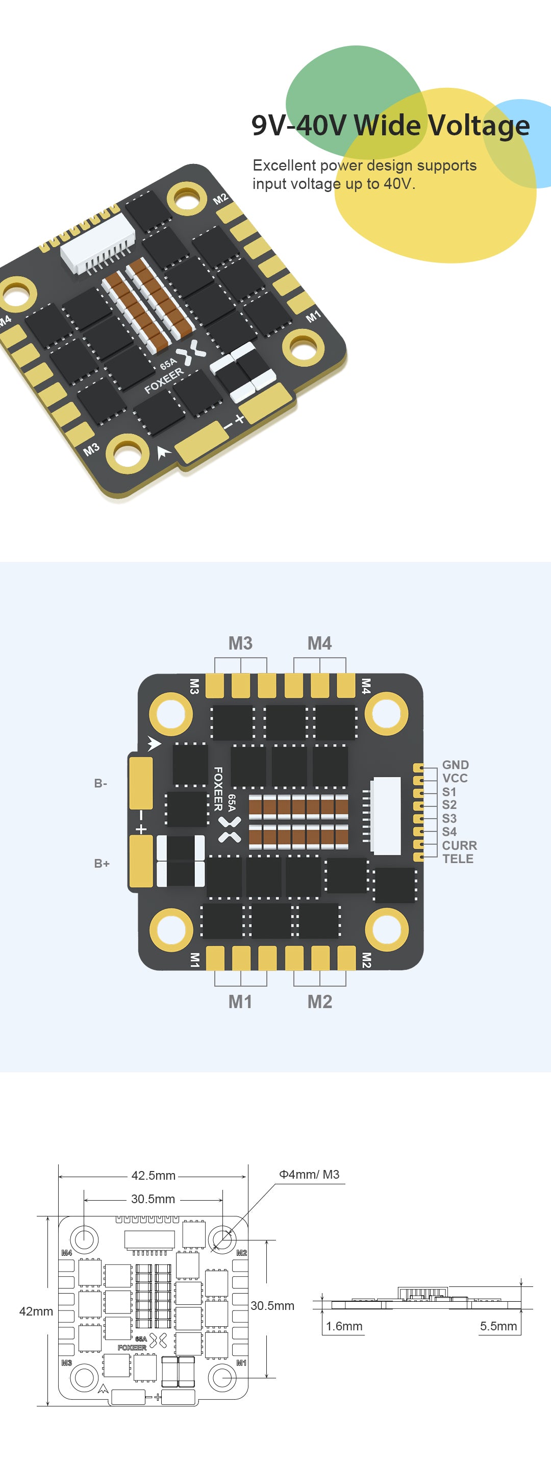 Foxeer Reaper F4 65A 128K 4-In-1 ESC