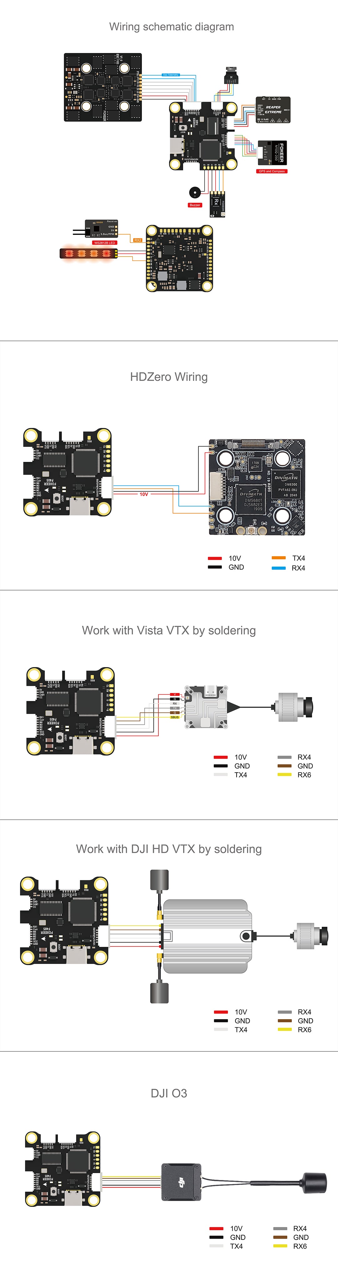 Foxeer F405 V2 Flight Controller Reaper 55A ESC 8S Stack