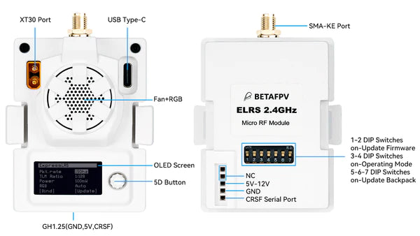 BetaFPV ExpressLRS Micro TX Module