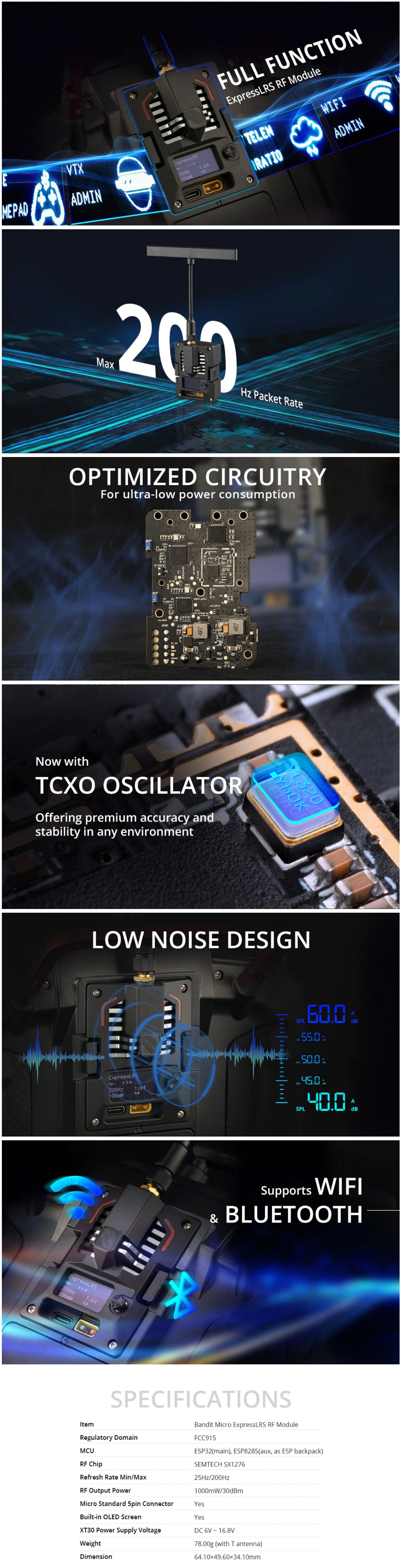 Radiomaster Bandit Micro ExpressLRS 915MHz Module