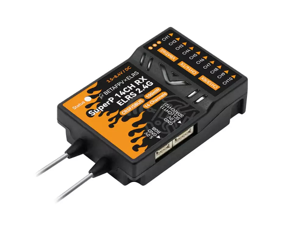 BetaFPV SuperP ExpressLRS 2.4GHz 14 Channel PWM Diversity Receiver