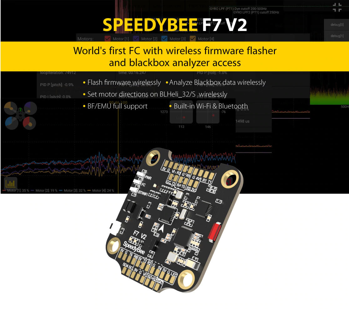 Speedy Bee F7 V2 Flight Controller With Built-In WiFi and Bluetooth –  defianceRC
