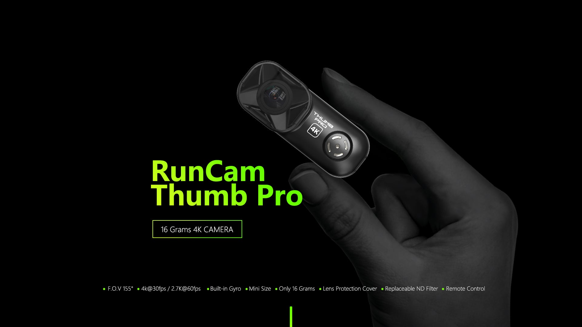 RunCam Thumb Pro W FPV Action Camera w/ ND Filters