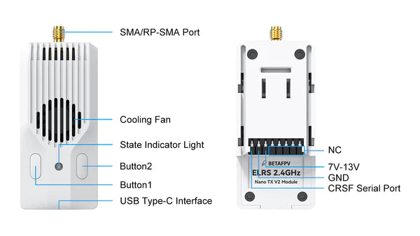 BetaFPV ELRS Nano TX V2 Module