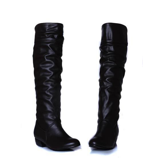 black boots flat womens