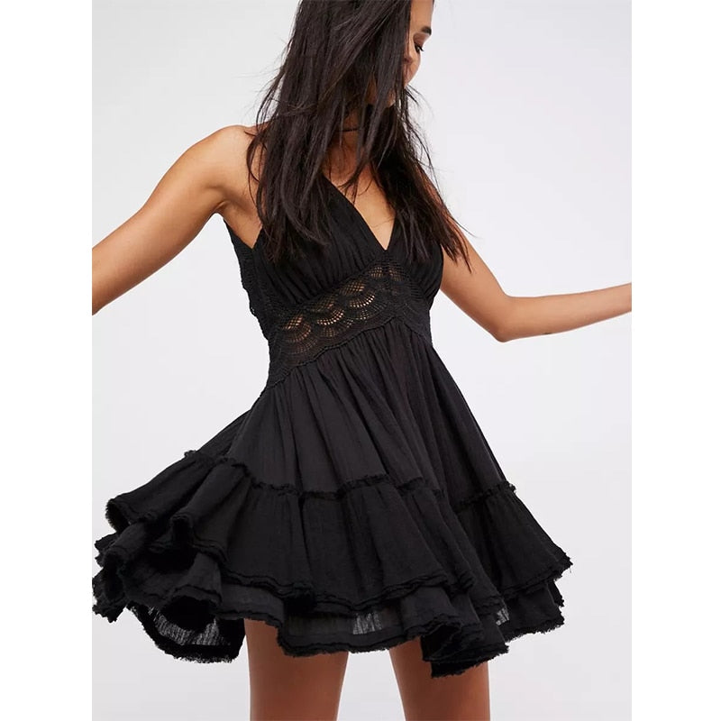 black swimsuit cover up dress