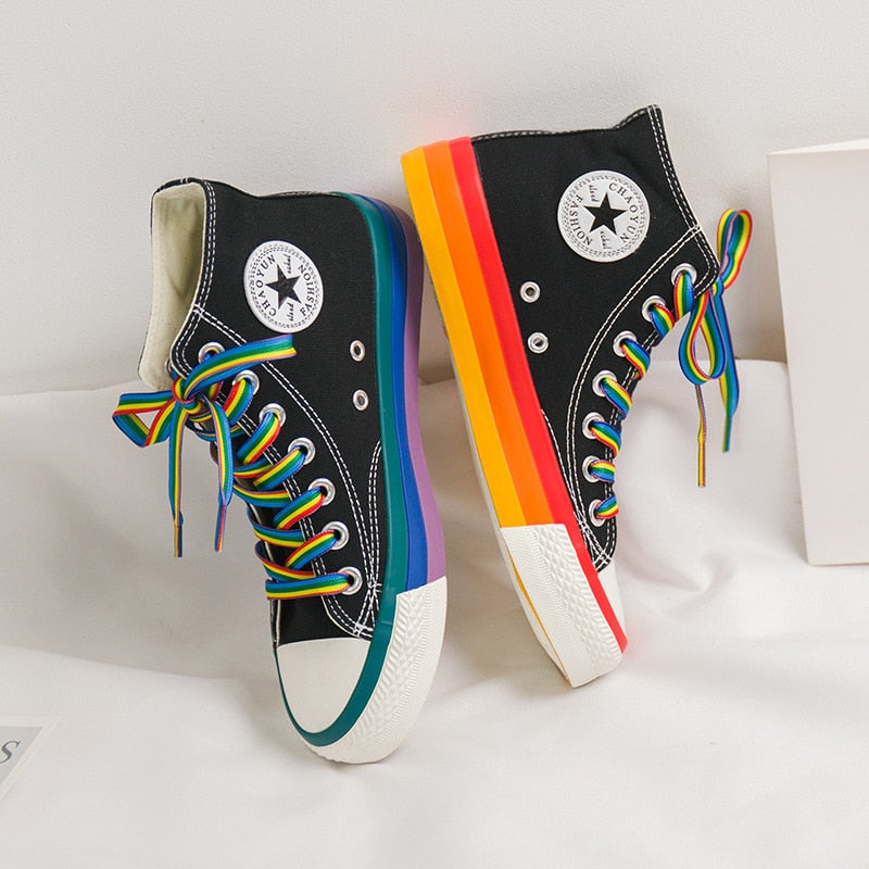 rainbow sneakers for women