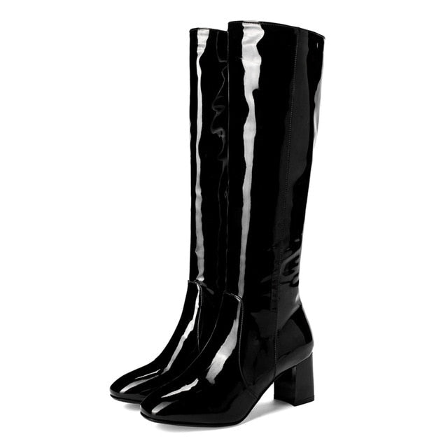 square toe rain boots