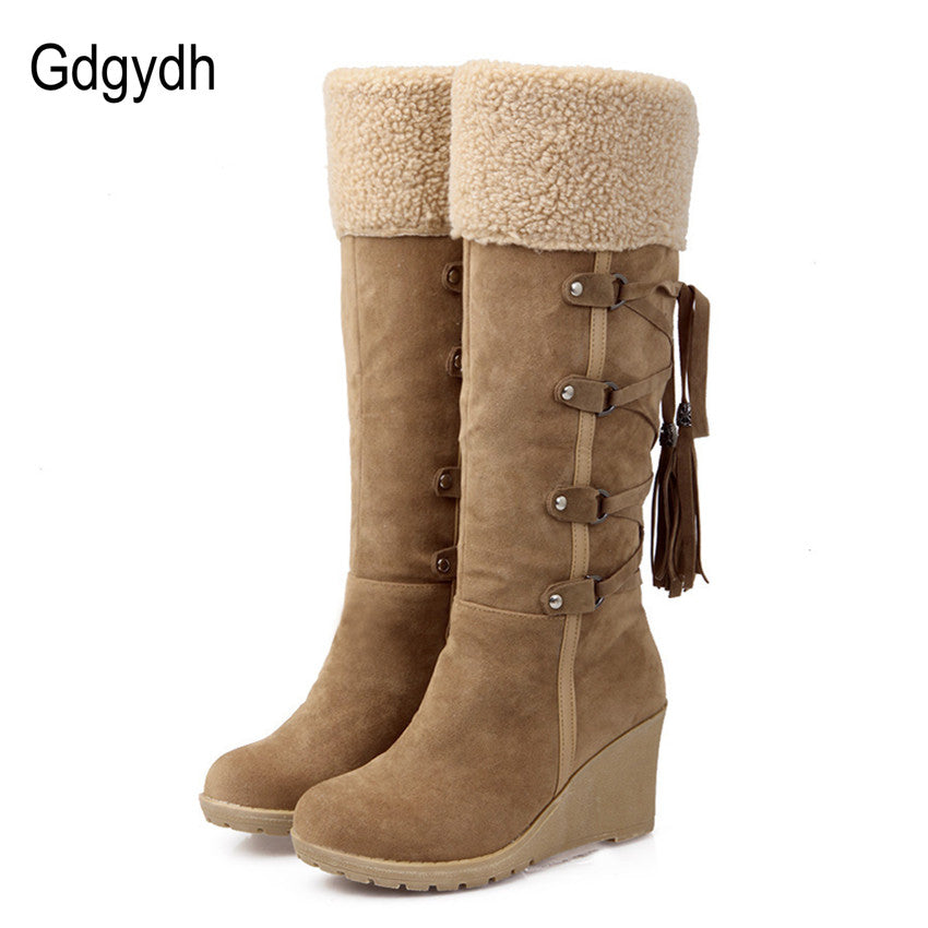 knee high warm winter boots