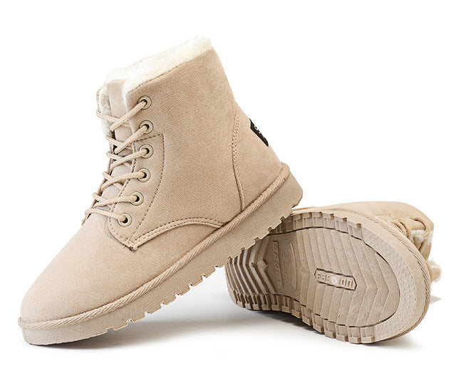 Women Winter Boots Suede Snow Ankle 