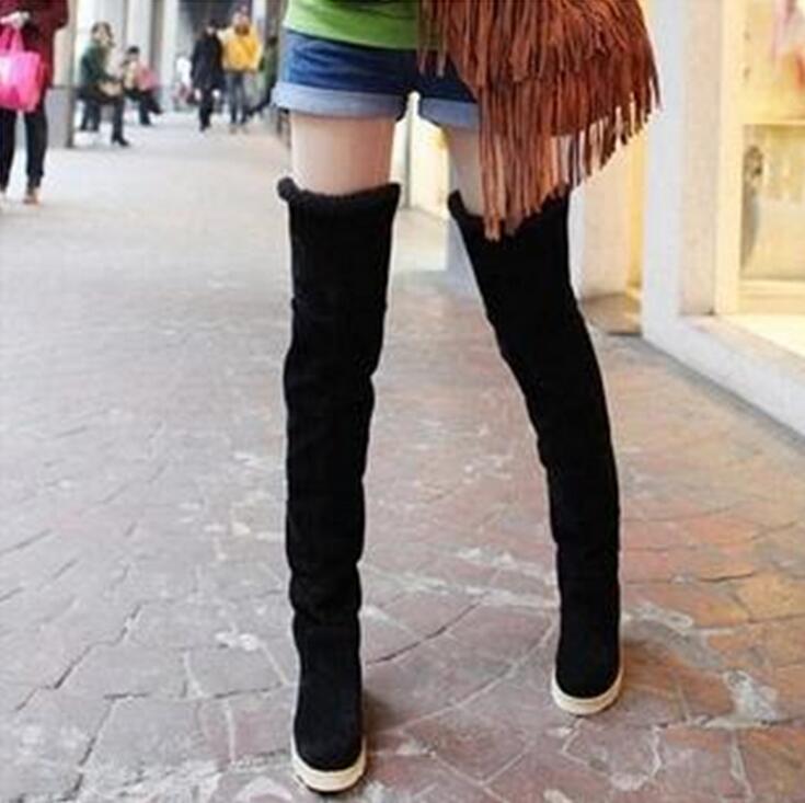 ladies knee high snow boots