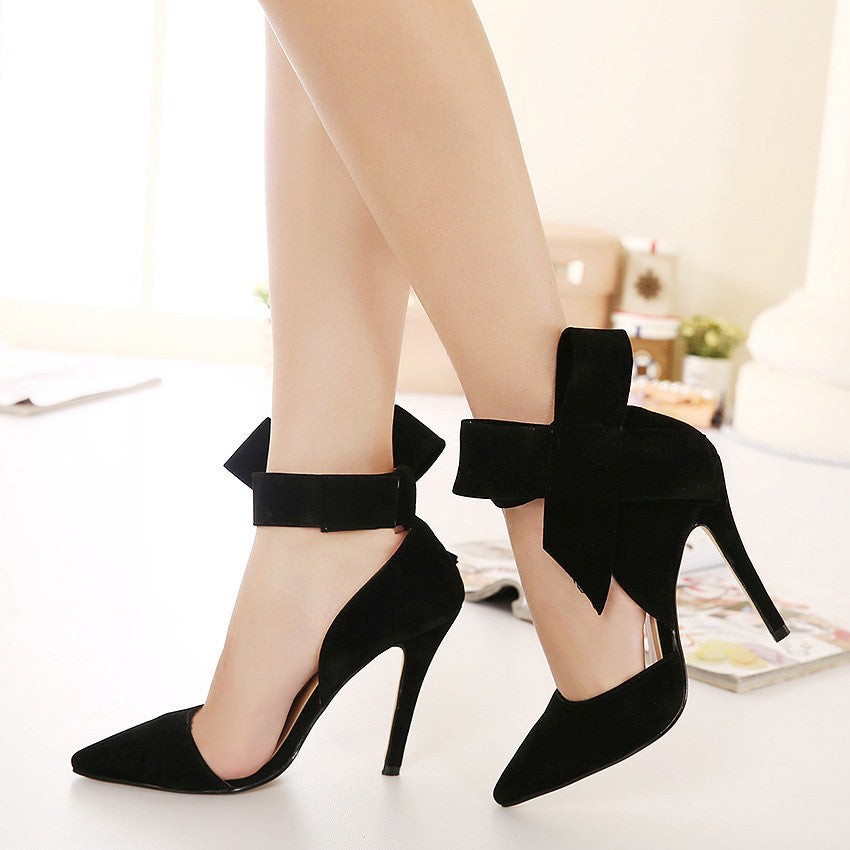 big bow heels