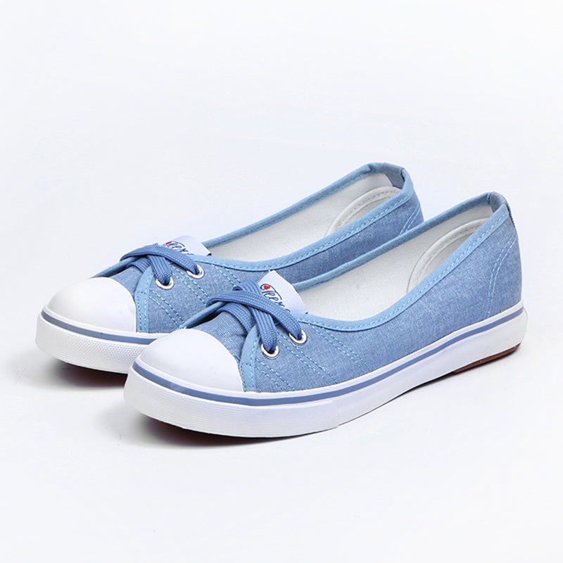 ladies blue flat shoes