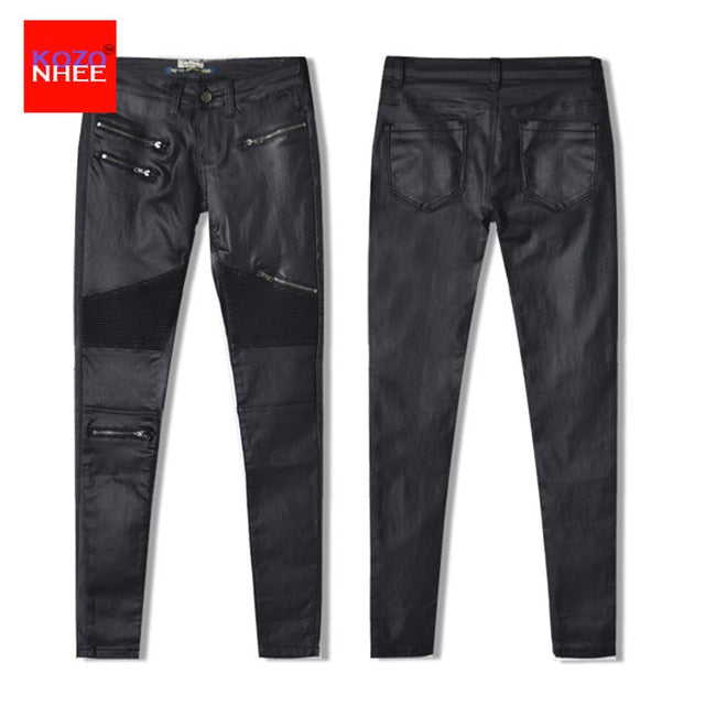 female leather jeans