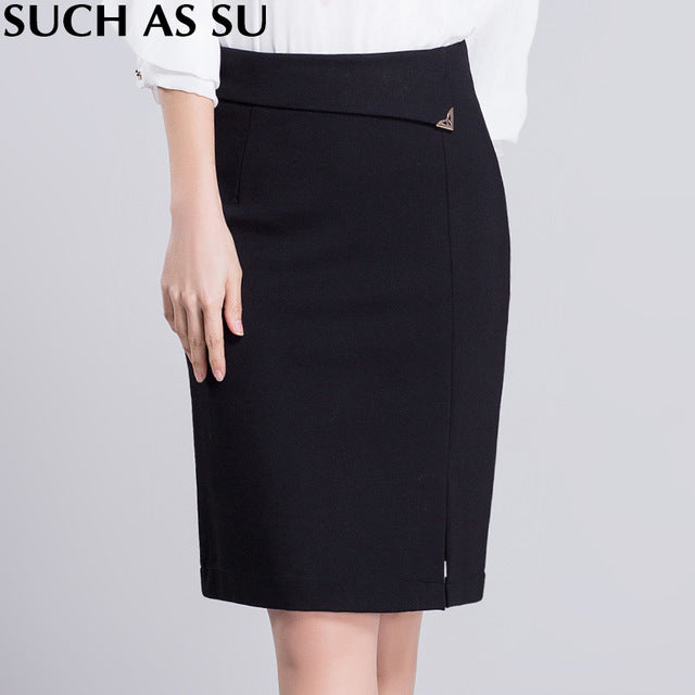 long black knit skirt