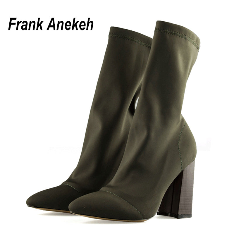 pointed ankle sock boots