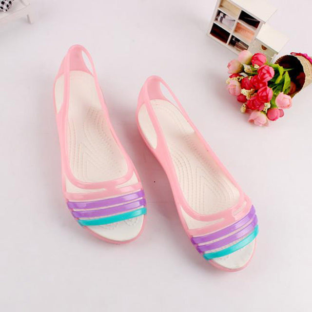 pink jelly shoes womens