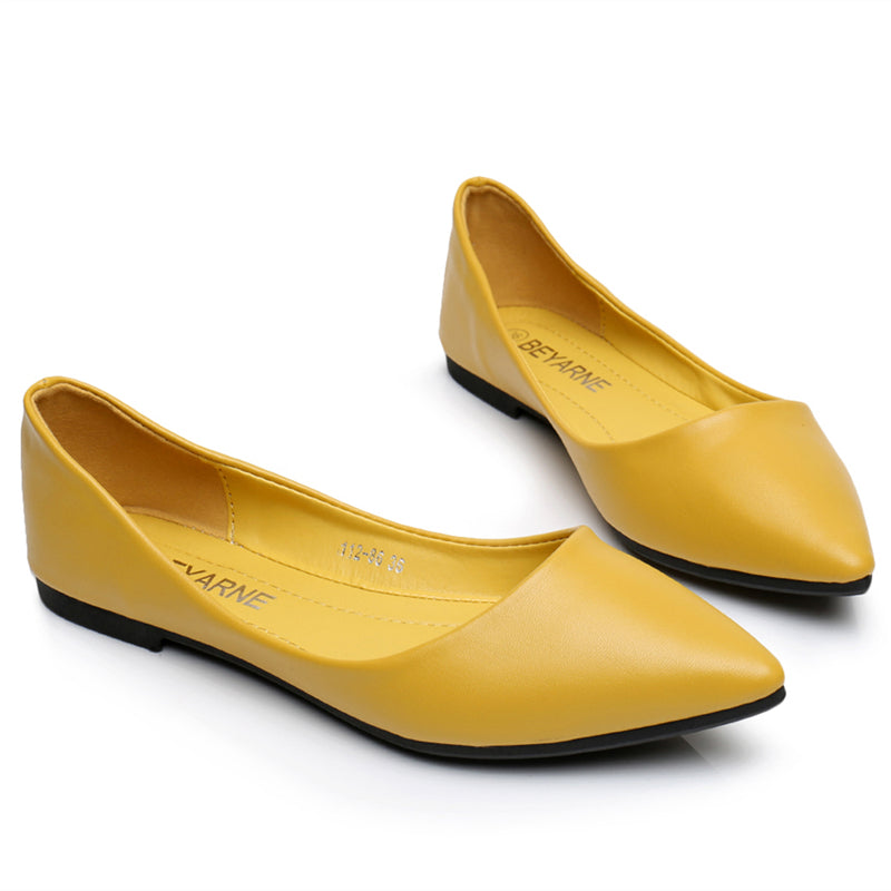 yellow flat shoes womens