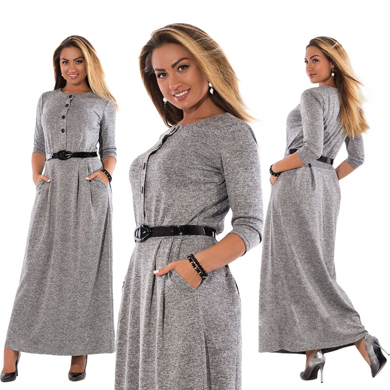 work long sleeve maxi dress