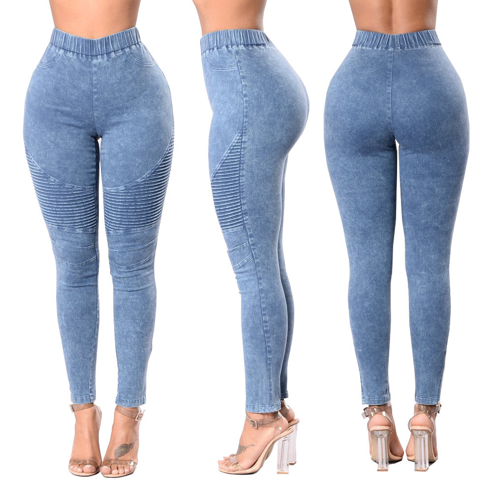 ladies jeans with elastic waistband