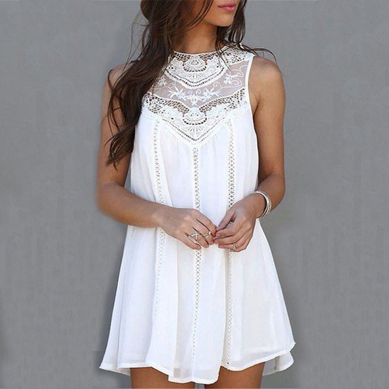 womens casual white summer dresses