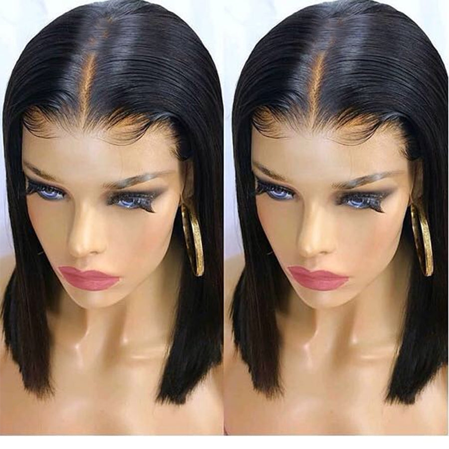 Alicrown Lace Front Human Hair Wigs Pre Plucked Straight Full End Braz