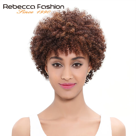 Human Hair Wigs Brazilian Afro Kinky Curly Hair Wigs Short