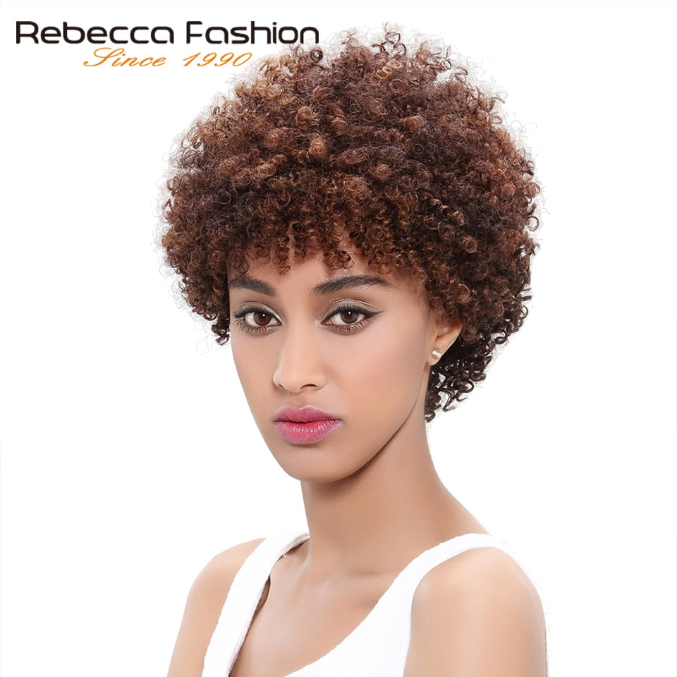 Human Hair Wigs Brazilian Afro Kinky Curly Hair Wigs Short Human Hair