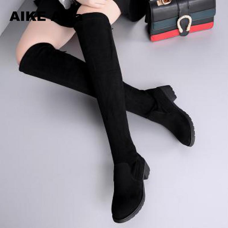 knee high cloth boots