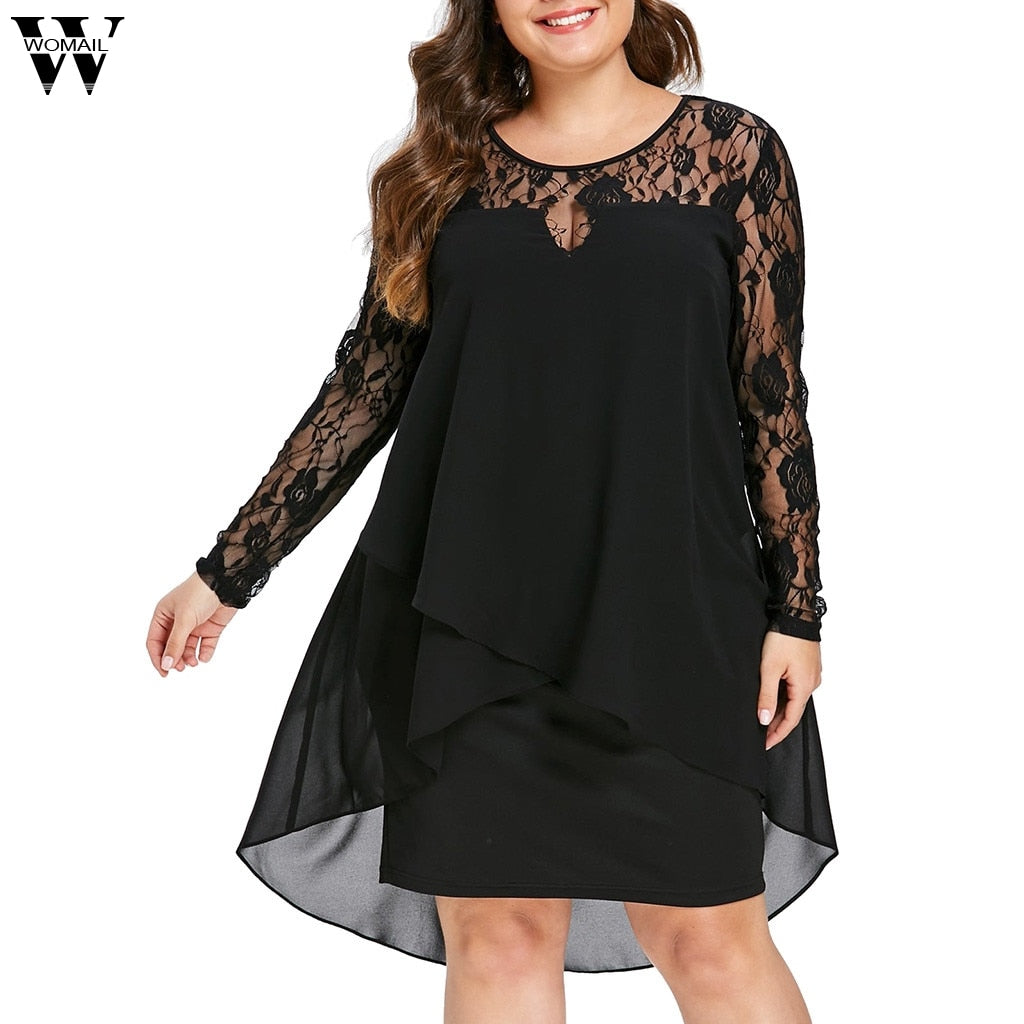 casual swing dress with sleeves