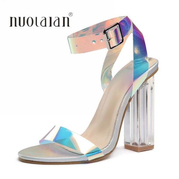 clear ladies sandals