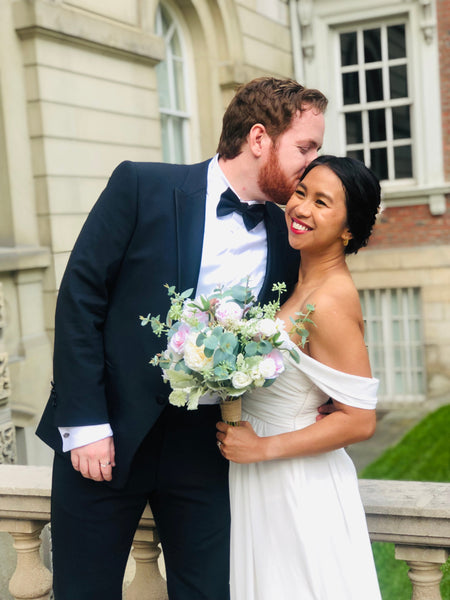 toronto wedding at city hall in by catalfo gown