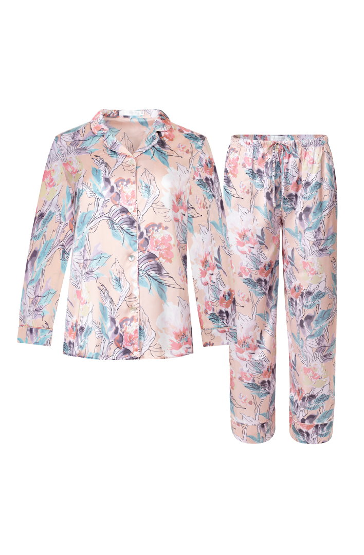 Heavenly Pj Set Wanderlust Floral Pajamas Loungewear By Catalfo