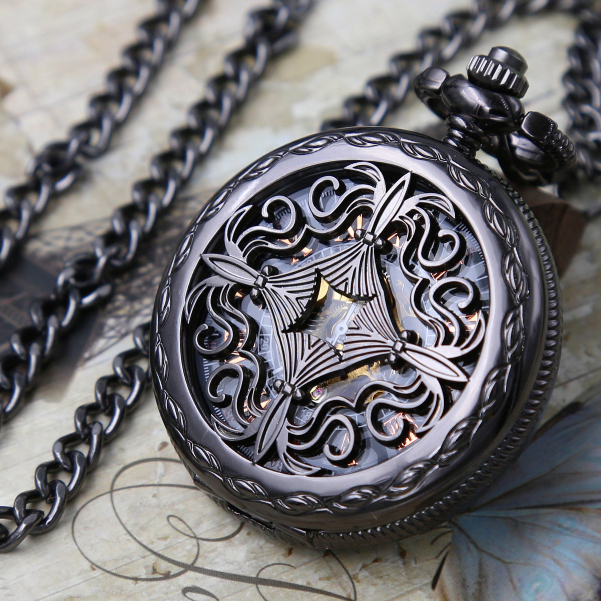 engraved pocket watch