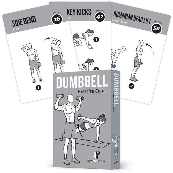 Dumbbell Exercise Workout Cards - Plastic - 3.5