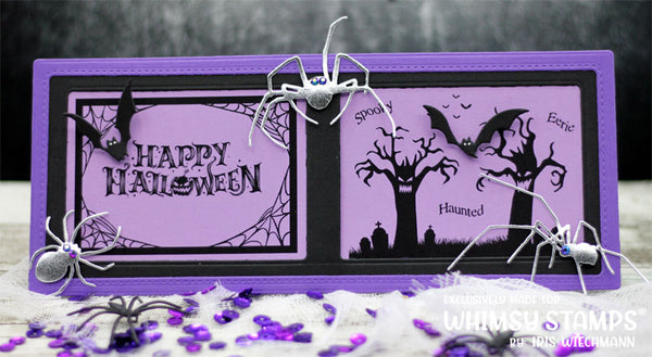 **NEW ATC Halloween Scene Clear Stamps - Whimsy Stamps