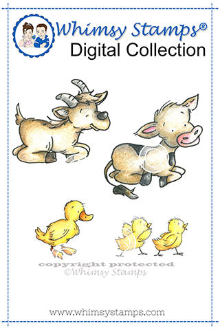 Another Day on the Farm Accessory Set - Digital Stamp