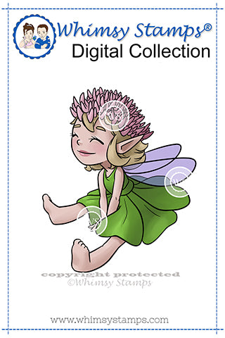 Clover Fairy - Digital Stamp