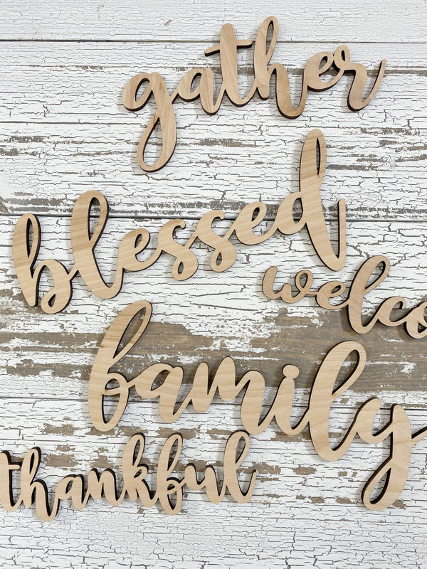 Wood Cutout Blanks and Phrases | Oh You're Lovely