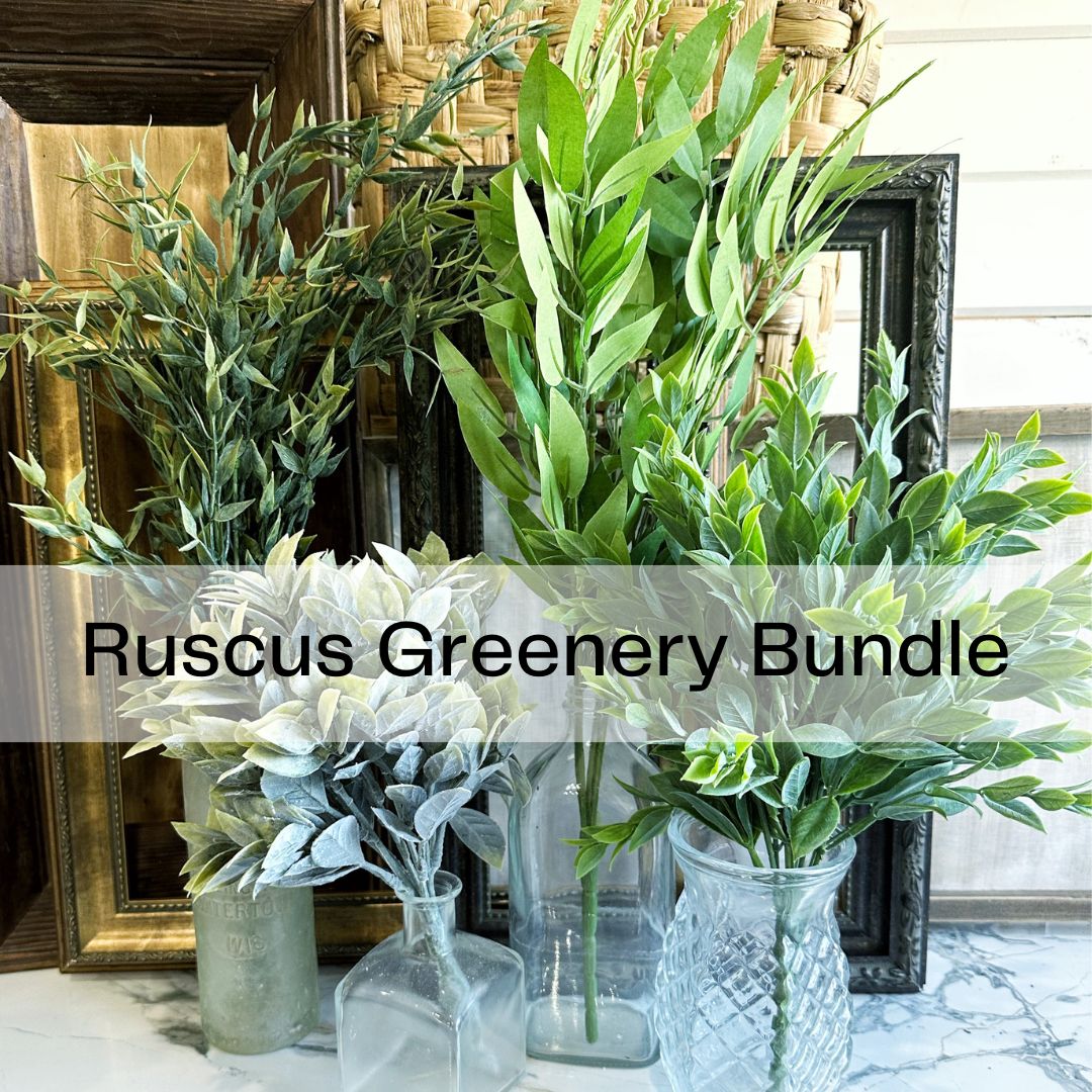Large Ruscus Leaves- Artificial Greenery - 14 inches - Oh! You're