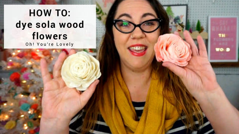 how to dye sola wood flowers 