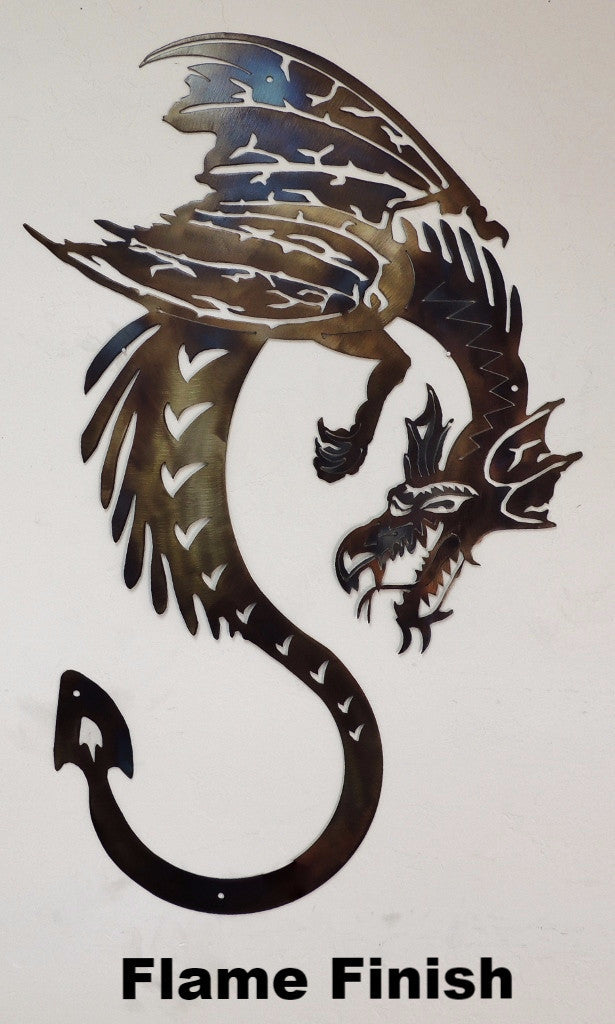 Dragon Metal Wall Art Silhouette Dragon Wall Art Silhouette Horsefly Metal Works Llc