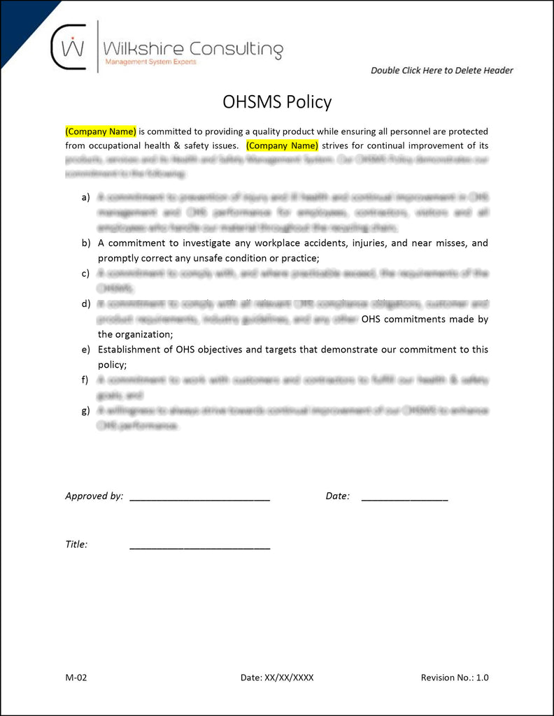 ohsas 18001 manual