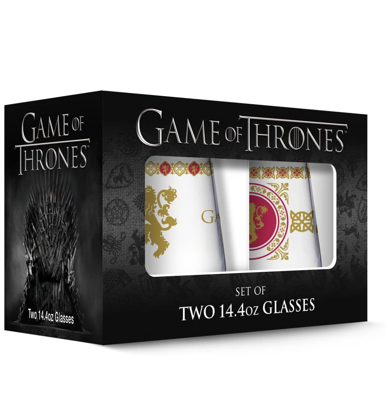 Game Of Thrones Lannister Set Of Two Glasses