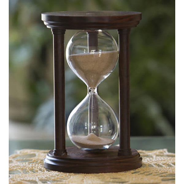 wooden hourglass